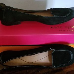 Kate Spade black suede flats